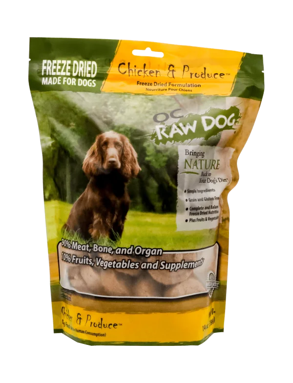 OC Raw Chicken & Produce Freeze Dried Dog Food